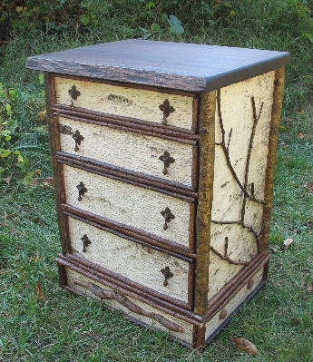 rustic chest of drawers, rustic cabinet, live edge